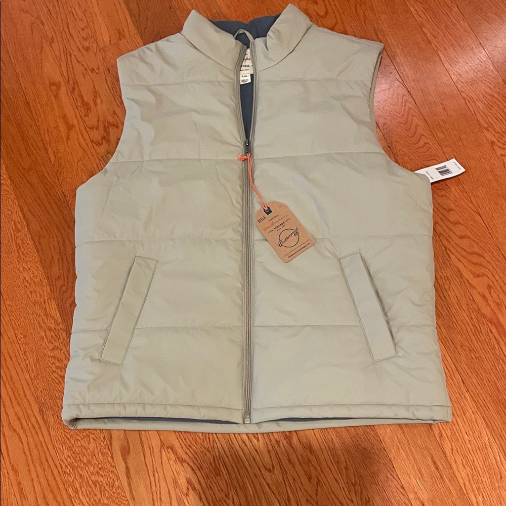 Weatherproof Men's Beige Puffer Vest